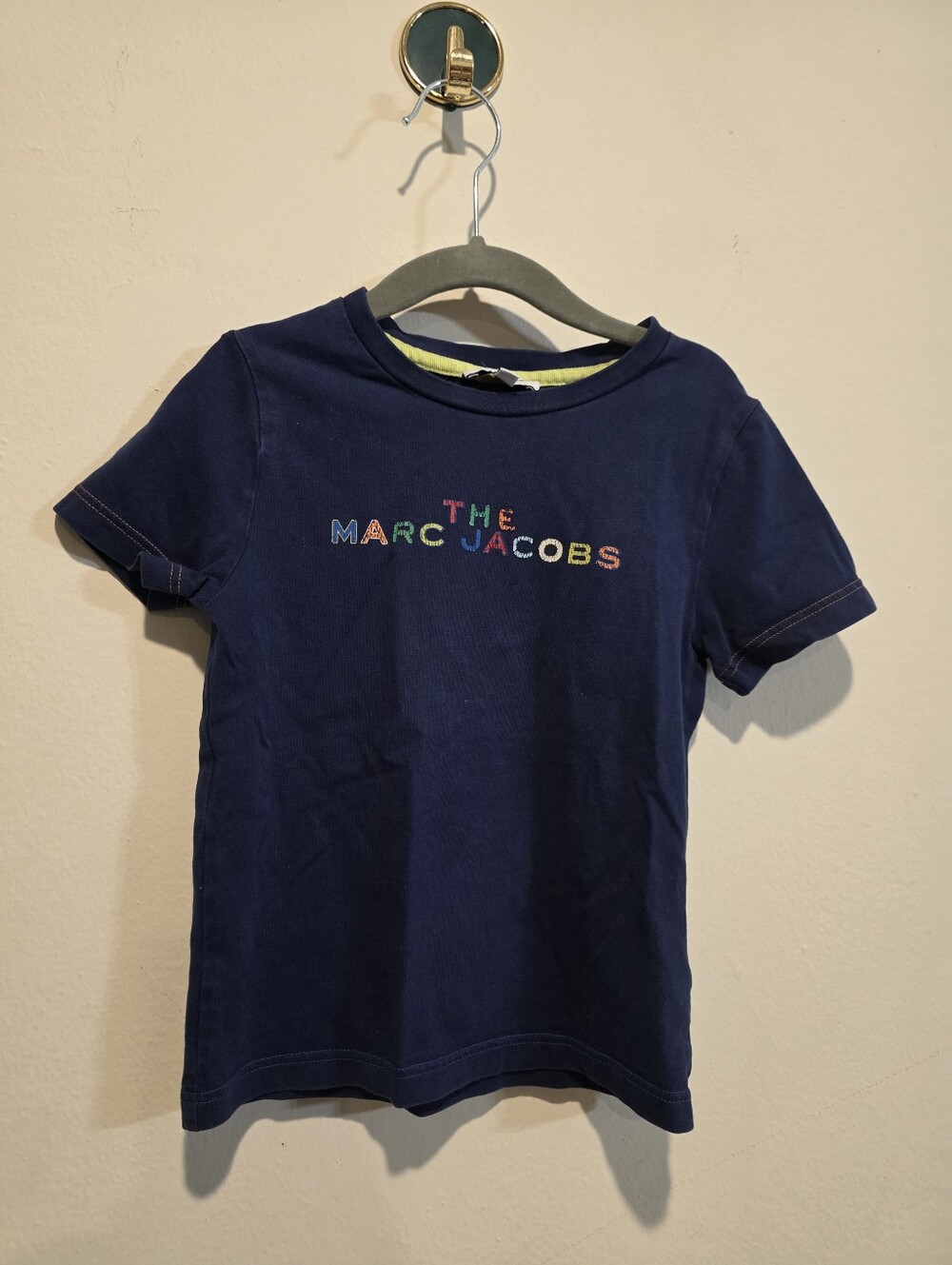 The Marc Jacobs Kids Navy Blue Embroidered Logo Graphic T-Shirt Tee Top 4